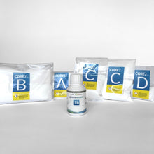 Load image into Gallery viewer, Core7 Flex Reef Supplements Set 4x1L - Salts and 1b Infusion 100ml bottle - Front view
