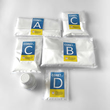 Load image into Gallery viewer, Core7 Flex Reef Supplements Set 4x1L - Salts and 1b Infusion 100ml bottle - Top view
